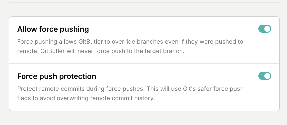 Force push protection