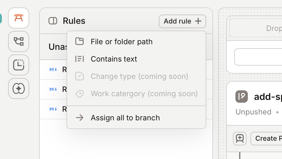 Workspace rules in GitButler