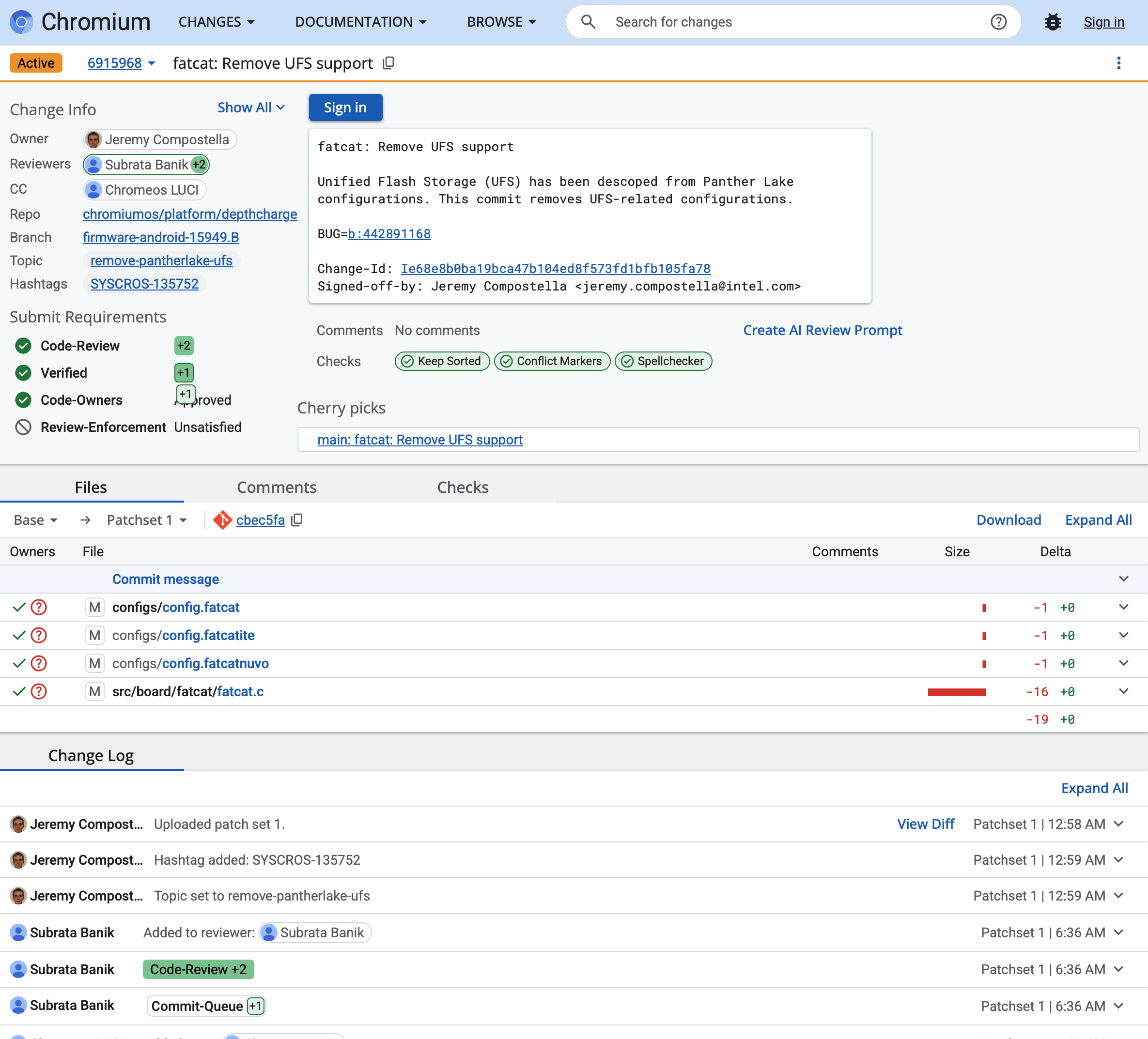 The Gerrit code review system